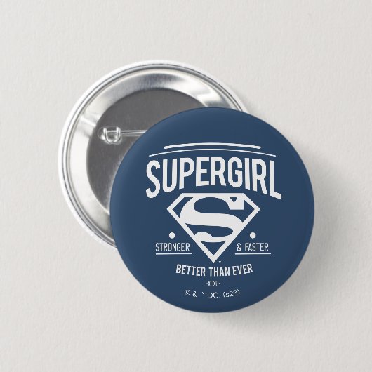 Supergirl besser als je zuvor Retro Graphic Button (Vorne & Hinten)