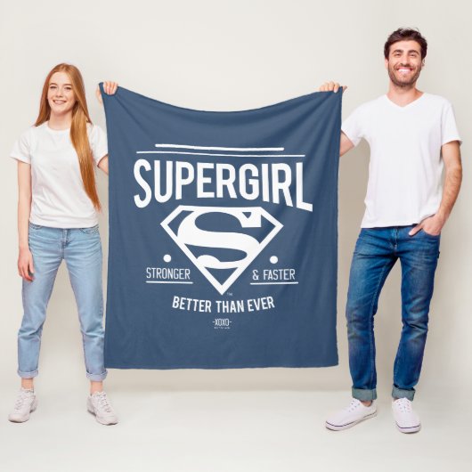 Supergirl besser als je zuvor Retro Graphic Fleecedecke (Beispiel)