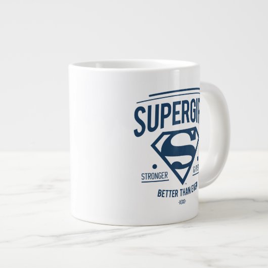 Supergirl besser als je zuvor Retro Graphic Jumbo-Tasse (Vorderseite Rechts)