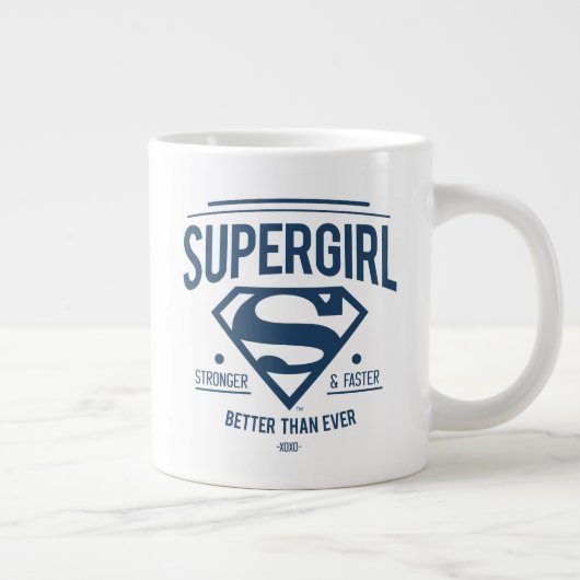 Supergirl besser als je zuvor Retro Graphic Jumbo-Tasse (Rechts)