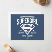 Supergirl besser als je zuvor Retro Graphic Mitteilungskarte (Vorderseite/Rückseite Beispiel)