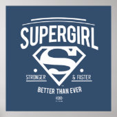 Supergirl besser als je zuvor Retro Graphic Poster (Vorne)