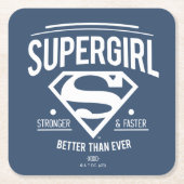 Supergirl besser als je zuvor Retro Graphic Rechteckiger Pappuntersetzer (Vorderseite)
