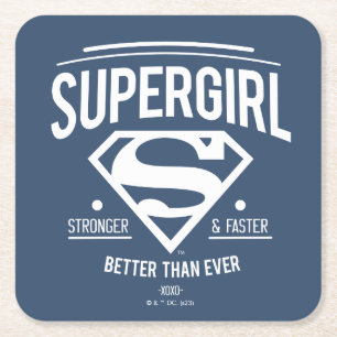 Supergirl besser als je zuvor Retro Graphic Rechteckiger Pappuntersetzer