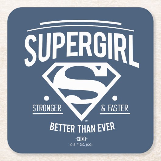 Supergirl besser als je zuvor Retro Graphic Rechteckiger Pappuntersetzer (Vorderseite)