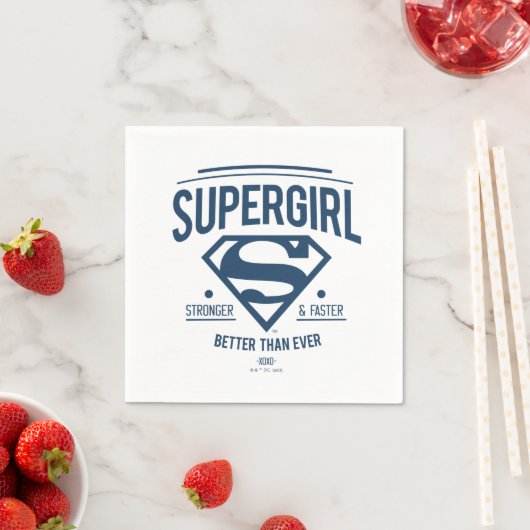 Supergirl besser als je zuvor Retro Graphic Serviette (Beispiel)