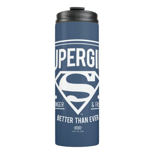 Supergirl besser als je zuvor Retro Graphic Thermosbecher (Vorderseite)