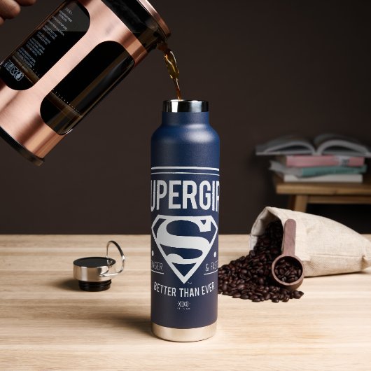 Supergirl besser als je zuvor Retro Graphic Trinkflasche (Kaffee)