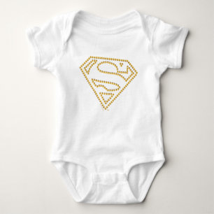 Supergirl bestickt S-Shield Baby Strampler
