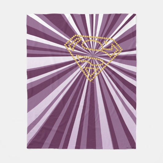 Supergirl bestickt S-Shield Fleecedecke (Vorderseite)