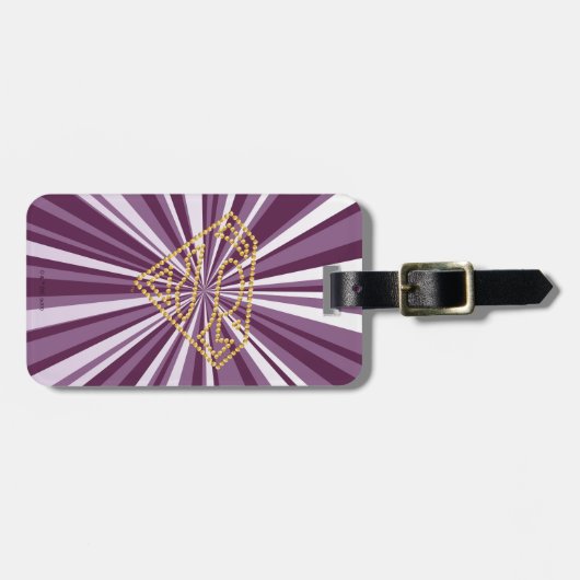 Supergirl bestickt S-Shield Gepäckanhänger (Vorderseite horizontal)