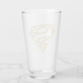 Supergirl bestickt S-Shield Glas (Rückseite)