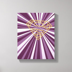 Supergirl bestickt S-Shield Leinwanddruck