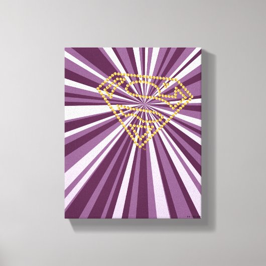 Supergirl bestickt S-Shield Leinwanddruck (Vorderseite)