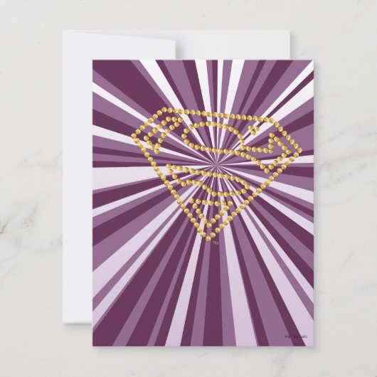 Supergirl bestickt S-Shield Mitteilungskarte (Vorderseite)