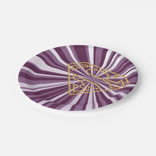 Supergirl bestickt S-Shield Pappteller (Schrägansicht)