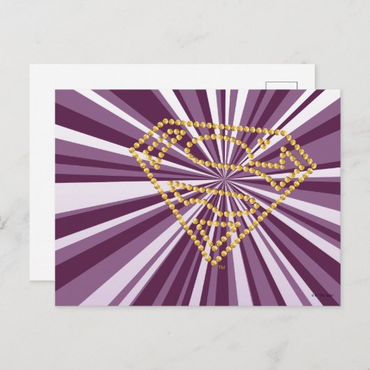 Supergirl bestickt S-Shield Postkarte (Vorne/Hinten)