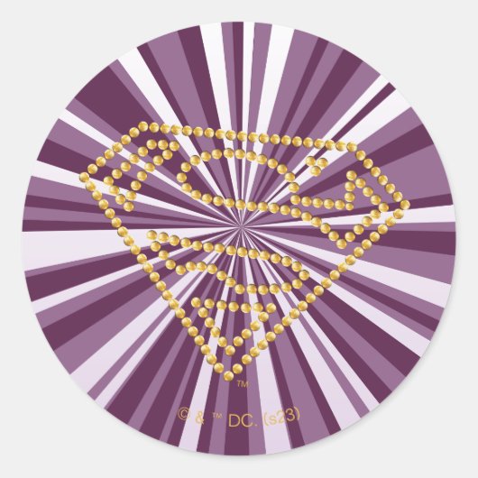 Supergirl bestickt S-Shield Runder Aufkleber (Vorderseite)