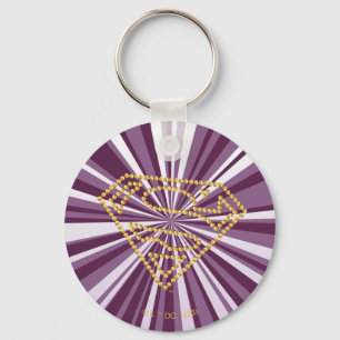 Supergirl bestickt S-Shield Schlüsselanhänger