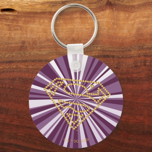 Supergirl bestickt S-Shield Schlüsselanhänger (Vorderseite)