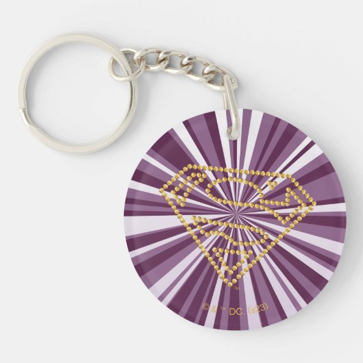 Supergirl bestickt S-Shield Schlüsselanhänger (Vorderseite)