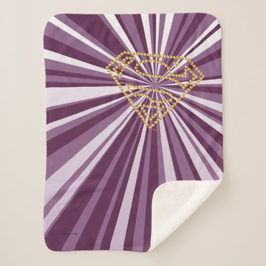 Supergirl bestickt S-Shield Sherpadecke (Vorderseite)