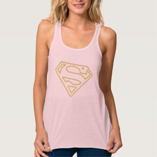 Supergirl bestickt S-Shield Tank Top (Vorderseite)