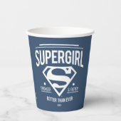 Supergirl Better Than Ever Retro Graphic Pappbecher (Vorderseite)