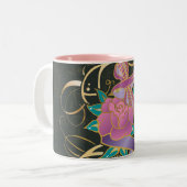 Supergirl Bird und Blume Zweifarbige Tasse (Vorderseite Links)