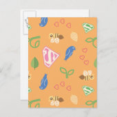 Supergirl Birds & Bees Orange Postkarte (Vorne/Hinten)