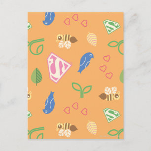 Supergirl Birds & the Bees Orange Postkarte