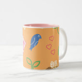 Supergirl Birds & the Bees Orange Zweifarbige Tasse (VorderseiteRechts)