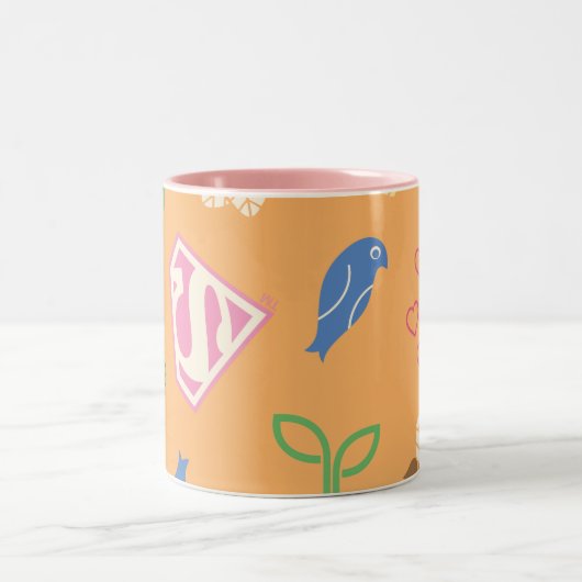 Supergirl Birds & the Bees Orange Zweifarbige Tasse (Mittel)