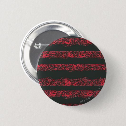 Supergirl Black and Red Line Muster Button (Vorne & Hinten)