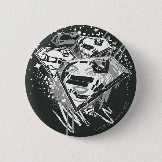 Supergirl Black and White Button (Vorderseite)