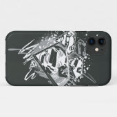 Supergirl Black and White Case-Mate iPhone Hülle (Rückseite (Horizontal))