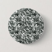 Supergirl Black and White Collage Button (Vorderseite)