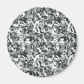 Supergirl Black and White Collage Magnet (Vorne)