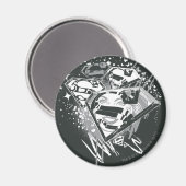 Supergirl Black and White Magnet (Vorderseite/Rückseite)