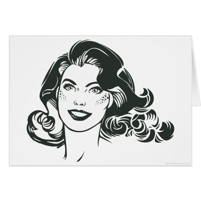 Supergirl Black and White Zeichn 2 (Vorderseite (Horizontal))