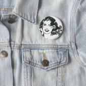 Supergirl Black and White Zeichn 2 Button (Beispiel)