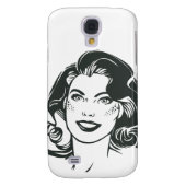 Supergirl Black and White Zeichn 2 Case-Mate Samsung Galaxy Hülle (Rückseite)
