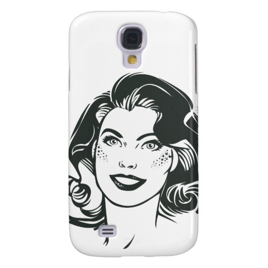 Supergirl Black and White Zeichn 2 Case-Mate Samsung Galaxy Hülle (Rückseite)