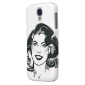 Supergirl Black and White Zeichn 2 Case-Mate Samsung Galaxy Hülle (Rückseite Links)