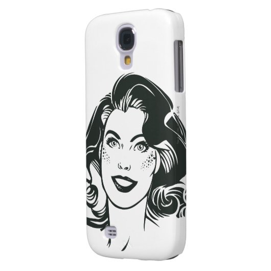Supergirl Black and White Zeichn 2 Case-Mate Samsung Galaxy Hülle (Rückseite Links)