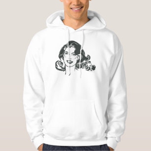 Supergirl Black and White Zeichn 2 Hoodie