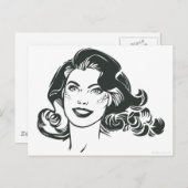 Supergirl Black and White Zeichn 2 Postkarte (Vorne/Hinten)