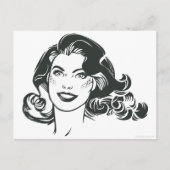 Supergirl Black and White Zeichn 2 Postkarte (Vorderseite)