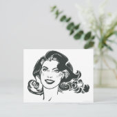 Supergirl Black and White Zeichn 2 Postkarte (Stehend Vorderseite)