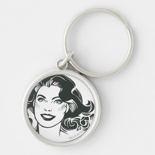 Supergirl Black and White Zeichn 2 Schlüsselanhänger (Vorne)
